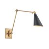 Elk Showroom Luca 18.5'' High 1-Light Swingarm Sconce - Natural Brass and Matte Black 89211/1